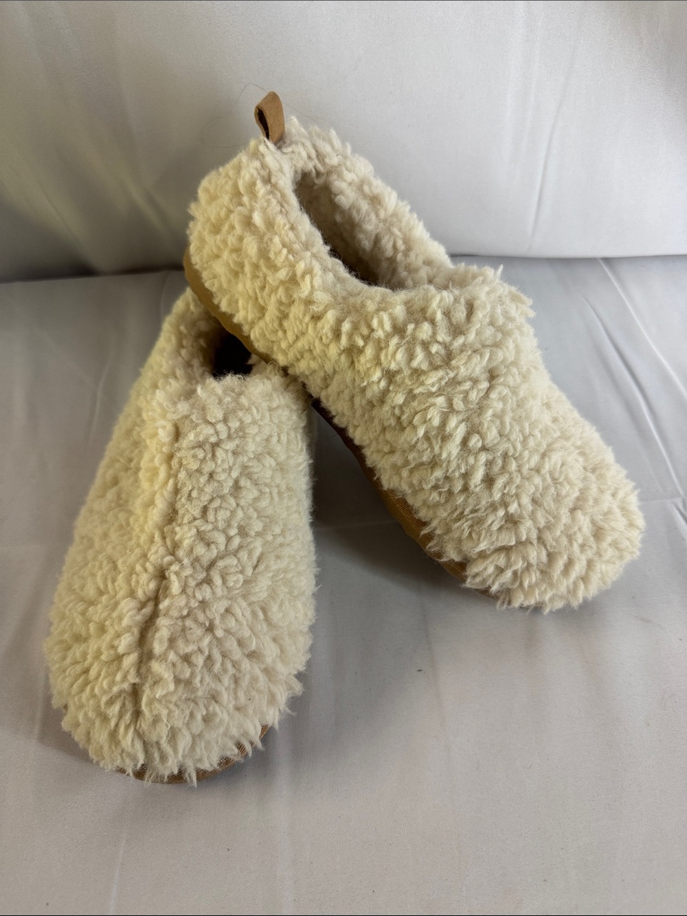 Kids Cream Sherpa Slip-On Slippers